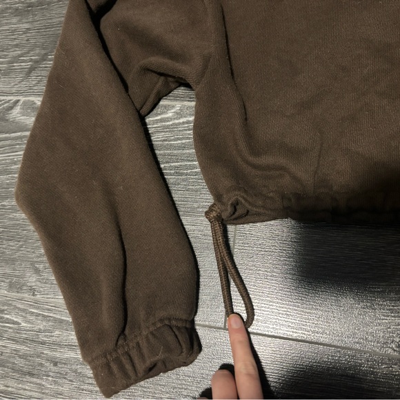 Garage brown cropped zip up with hood xs - Picture 2 of 4